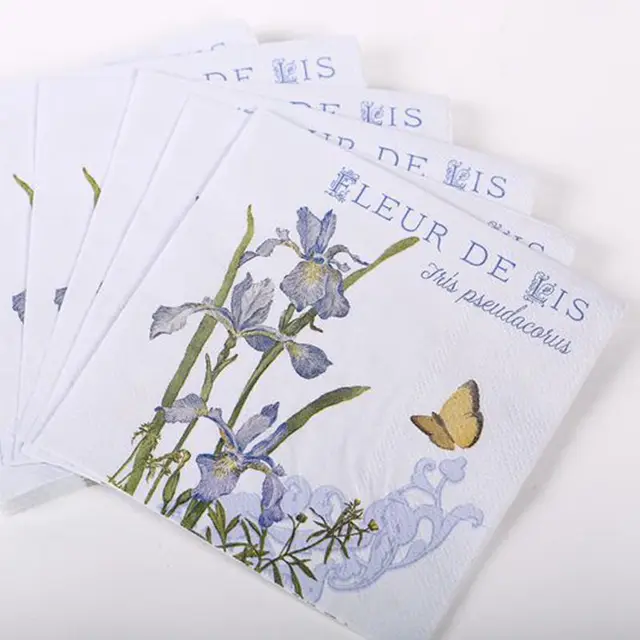 Tail Napkins Orchid Paper For Decoupage 25 25cm 3 Ply Tail Napkins Orchid Paper For Decoupage 25 25cm 3 Ply Purple