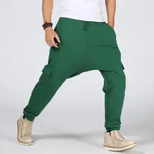 Свободные спортивные брюки мужские джоггеры хлопковые модные брюки с крестом мешковатые шаровары большие размеры 5XL весна осень мужские брюки для отдыха