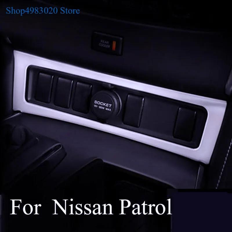 

For NIssan Patrol Armada Y62 2017 2018 auto Accessories styling ABS Chrome Car Cigarette Light burner panel Cover Trim