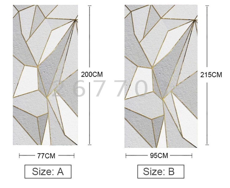 2 шт./компл. персональный геометрический золотая линия 3D Стены Двери Стикеры самоклеящаяся Водонепроницаемый 3D обои наклейки Декор стены Стикеры s