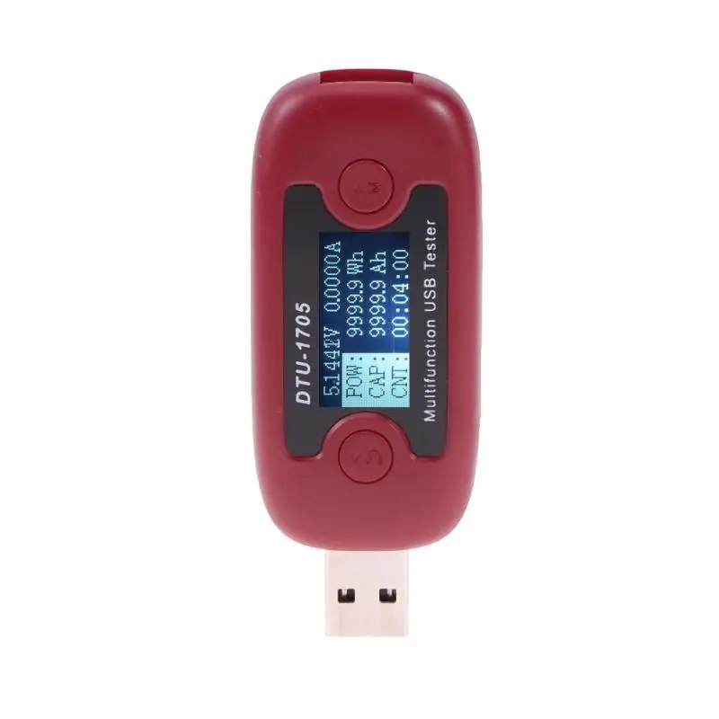 USB ЖК-дисплей Дисплей тестер DTU1705 Quick Charge Тип-C USB ЖК-дисплей большой Дисплей тестер Напряжение ток Мощность вольтметр