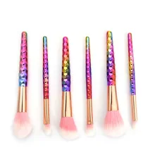 6Pcs/Set Rainbow Makeup Brushes set Foundation Eyeliner Eyebrow Lip Brush Tools cosmetics Kits Make up Brush Set