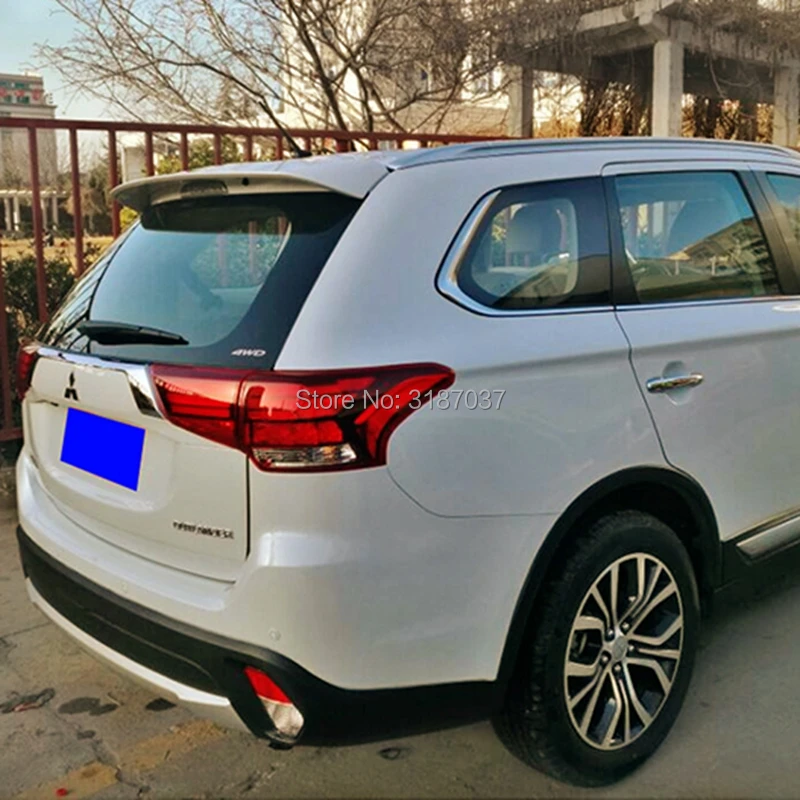 Для mitsubishi outlander спойлер высокого качества ABS пластик Неокрашенный задний спойлер на крыло, крышу багажника губы крышка багажника автомобиля стиль