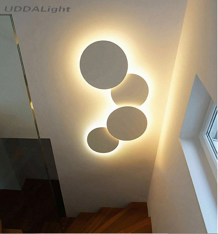 led wall moon lamp eclipse 20 25 30cm wall lights for home decor 30% off