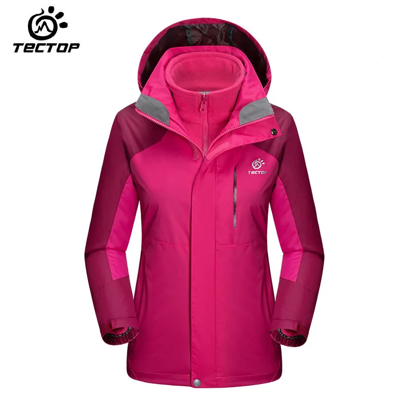 

Autumn winter outdoor soft shell Women breathable sportswear mountain climbing jacket Women with thick waterproof coat two-piece