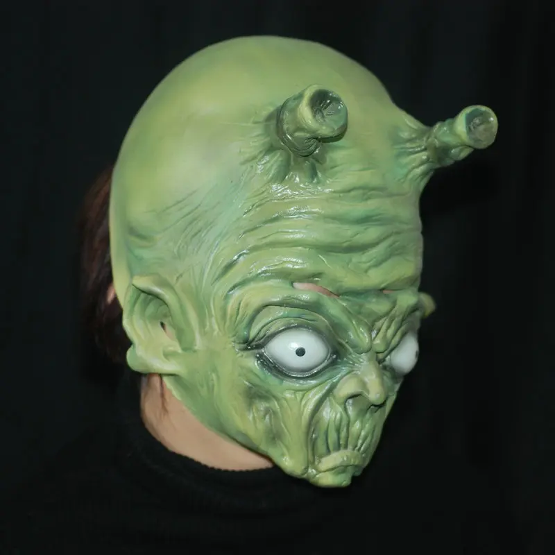 scary latex green witch mask double angle alien full face cosplay halloween mask party props costume - Alien Halloween Masks scary latex green witch mask double angle alien full face cosplay halloween mask party props costume - Alien Halloween Masks