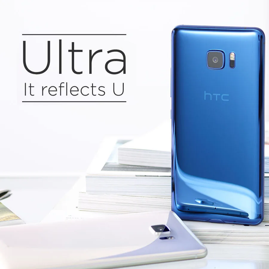 Мобильный телефон htc U Ultra 4G LTE с двумя sim-картами, 4 ГБ, 64 ГБ, четырехъядерный процессор Snapdragon821, 5,7 дюймов, 2560x1440, смартфон DualView Android, версия ЕС