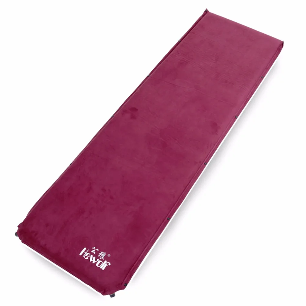 

HEWOLF 6.5cm Thick Suede Copper Valve Pad Automatic Inflatable Cushion Outdoor Camping Tent Mat Anti Moisture Pad