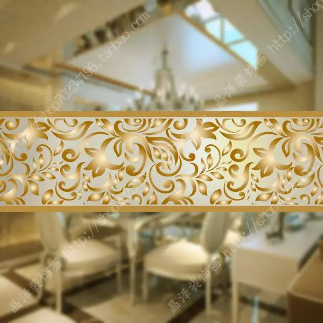 

12/15/20cm x 100cm 2pcs/lot Glass Sliding Door Bumper Stickers Waistline Film Double-sided Decorative Waist Anti-collision Bar