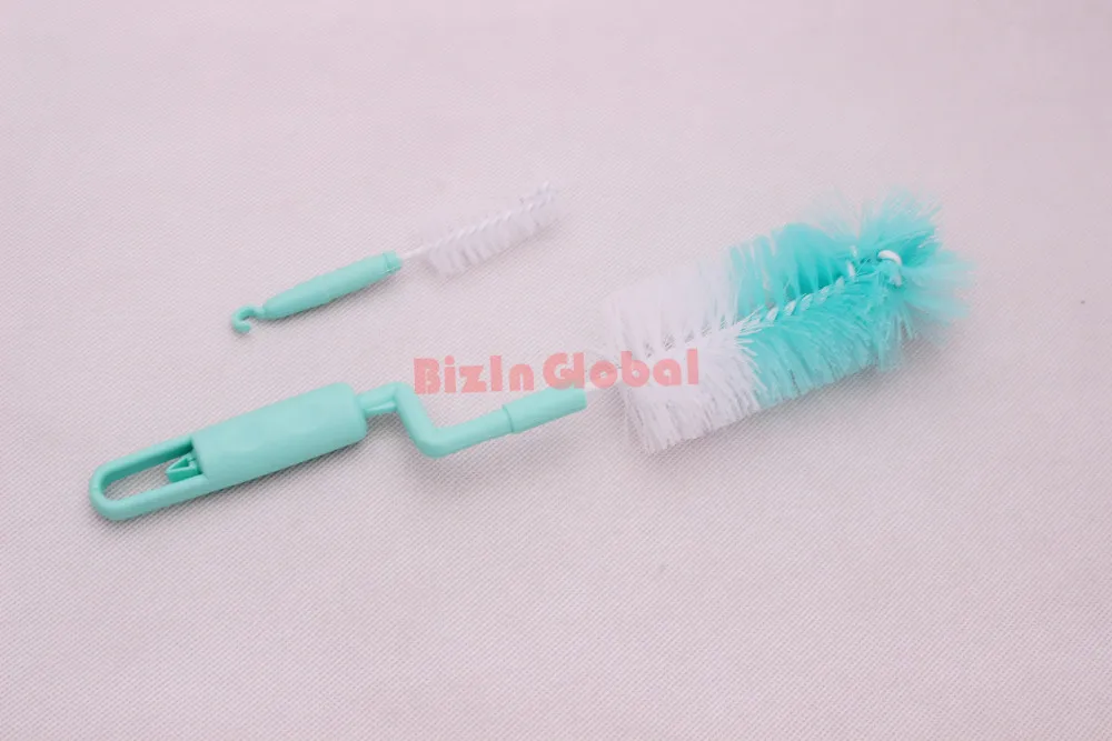 Baby milk bottle nipple teapot nozzle spout tube teat nylon clean cleaning brush (9)