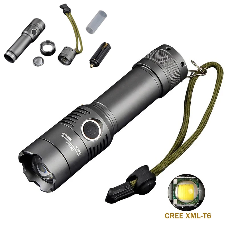 

3800 Lumens Powerful LED Flashlight T6 Rechargeable Keychain Torch 3 Modes Tactical Flashlight Zoomable Torche Lampe
