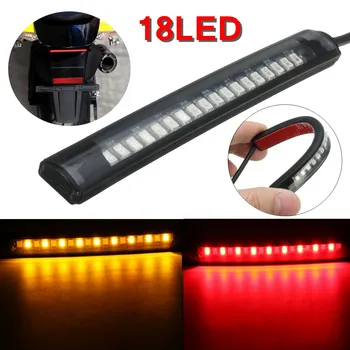 

Universal 18 LED Motorcycle ATV Tail Lamp Rear Brake Light Stop Turn Signal Lamp Flexible Strip Lights For Honda Cafe Racer