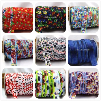 

YJHSMY 15072191,16mm 10 yards cartoon flower elastic strap, apparel accessories, hair ornaments DIY handmade accessories.