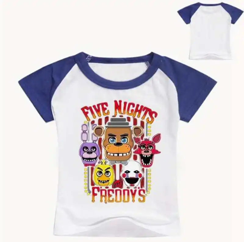 Новая детская футболка с принтом «пять ночей с героями мультфильмов» fnaf/детская одежда для мальчиков летняя одежда с короткими рукавами для малышей футболка для мальчиков для детей возрастом от 2 до 12 лет - Цвет: Color as shown