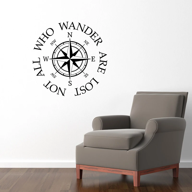 

YOYOYU 40 colors Vinyl wall stickers muraux Compass Removeable Wall Decal Salon Bedroom Livingroom Wall Decor ZX229