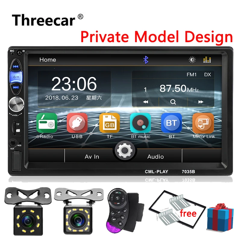 

2 Din Car Radio Bluetooth mirrorlink 2din Car Multimedia Player 7"HD Touch Autoradio MP5 USB Audio Stereo for Rear View Camera