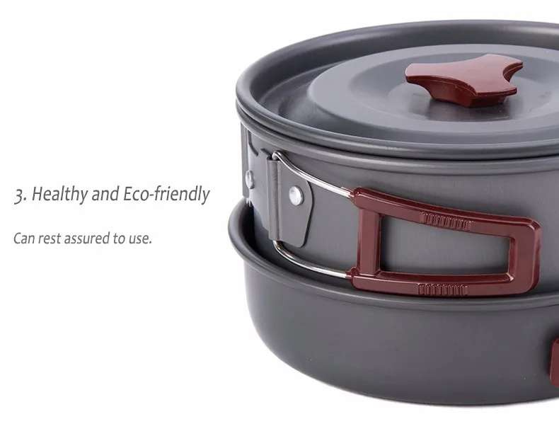 Acampamento ao ar Conjunto de Cozinha Naturehike Livre Panelas Talheres Piquenique Mochila Tigela Pote Pan Caminhadas Fogão Conjunto 2-3 Pessoas 8 Louça para ar livre