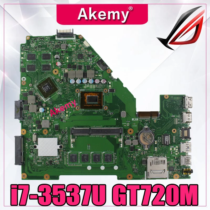 Akemy X550CC материнская плата для ноутбука ASUS X550C A550C X550VB X552C X550CL R510C Тесты оригинальная материнская плата 4G Оперативная память i7-3537U GT720M