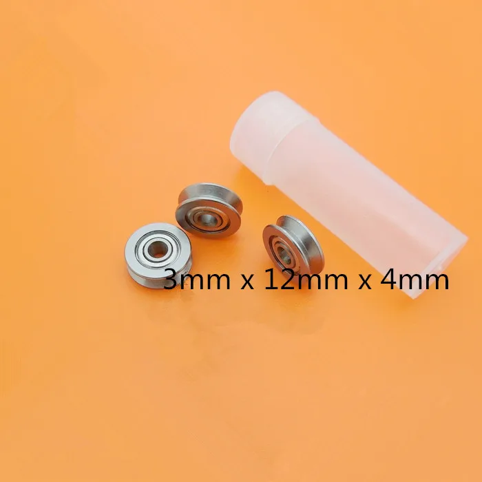 

Metal Sealed Guide Deep V Groove Pulley Rail Ball Bearing 3mm x 12mm x 4mm