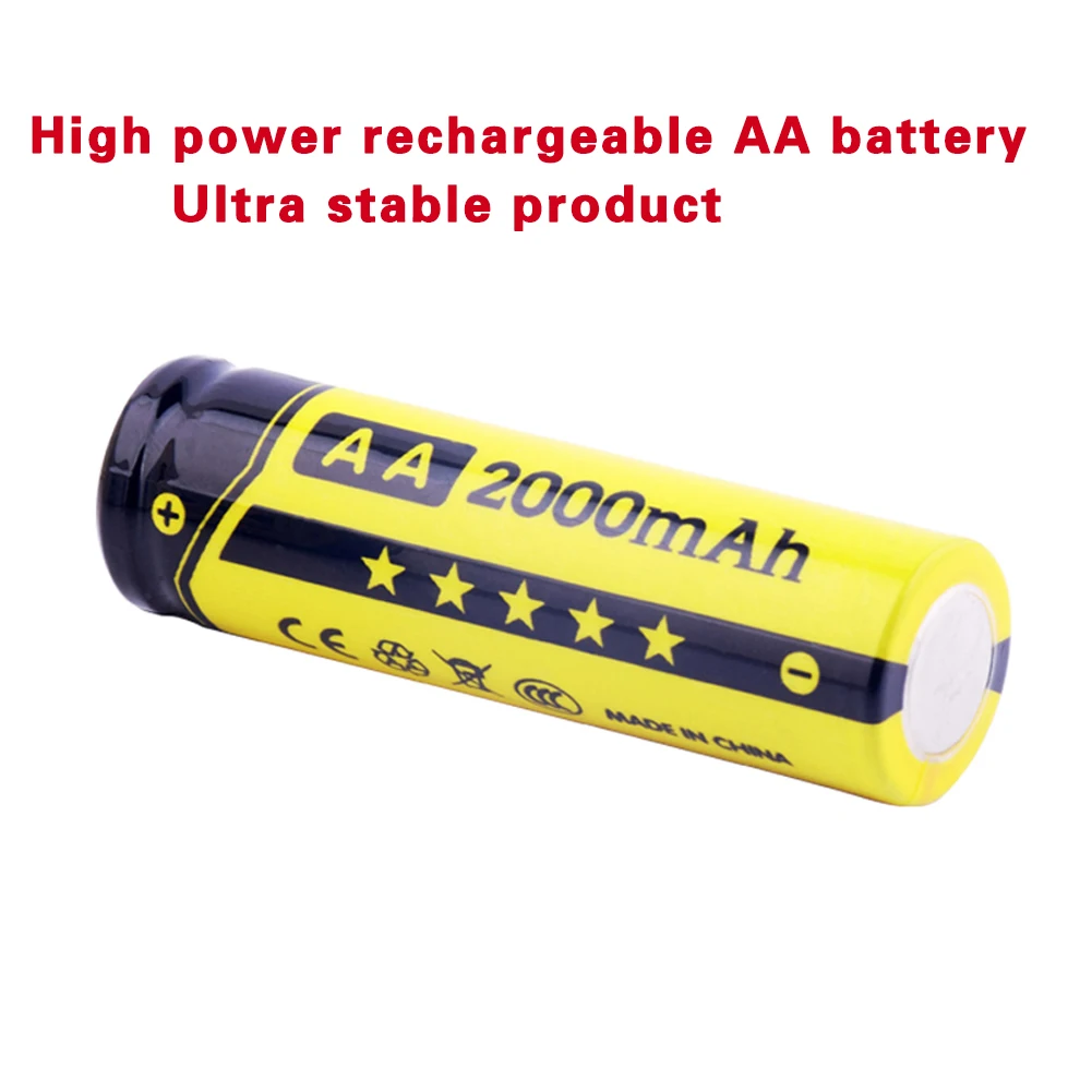 С бесплатной батарейной коробкой 4 шт 1,2 V AA AAA 1000 1350 2000 3000mAH батареи ni-mh аккумуляторная батарея для фонарика