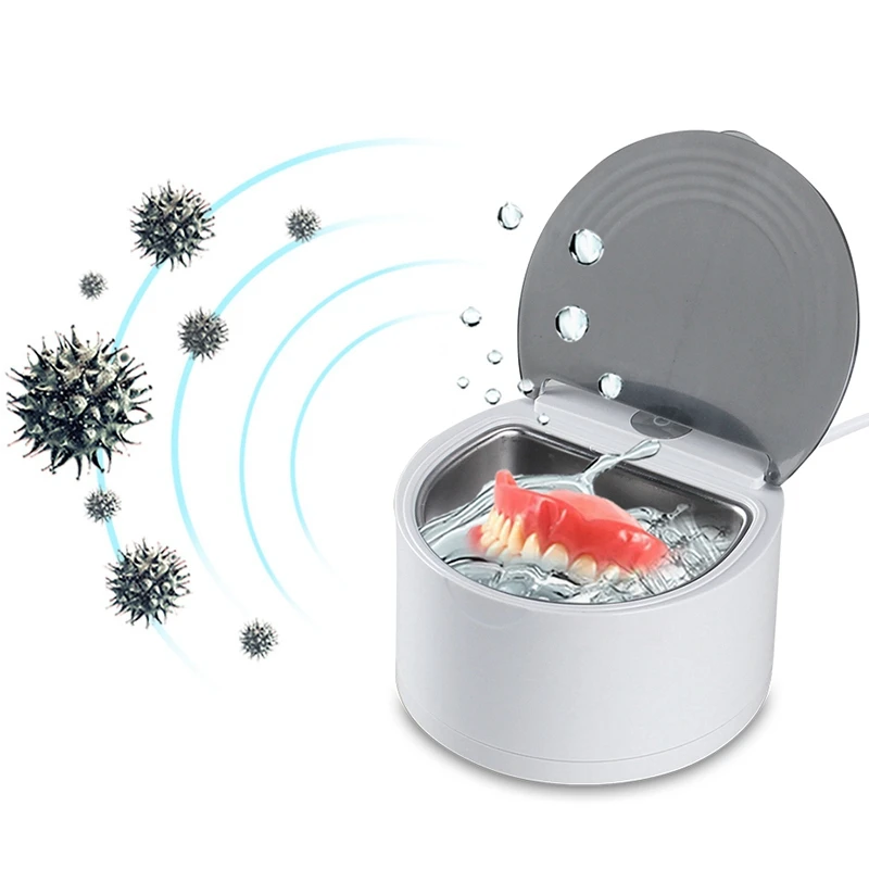

Ultrasonic Cleaner Denture Cleaning Machine For False Teeth Tooth Socket Orthodontic Device-Us Plug