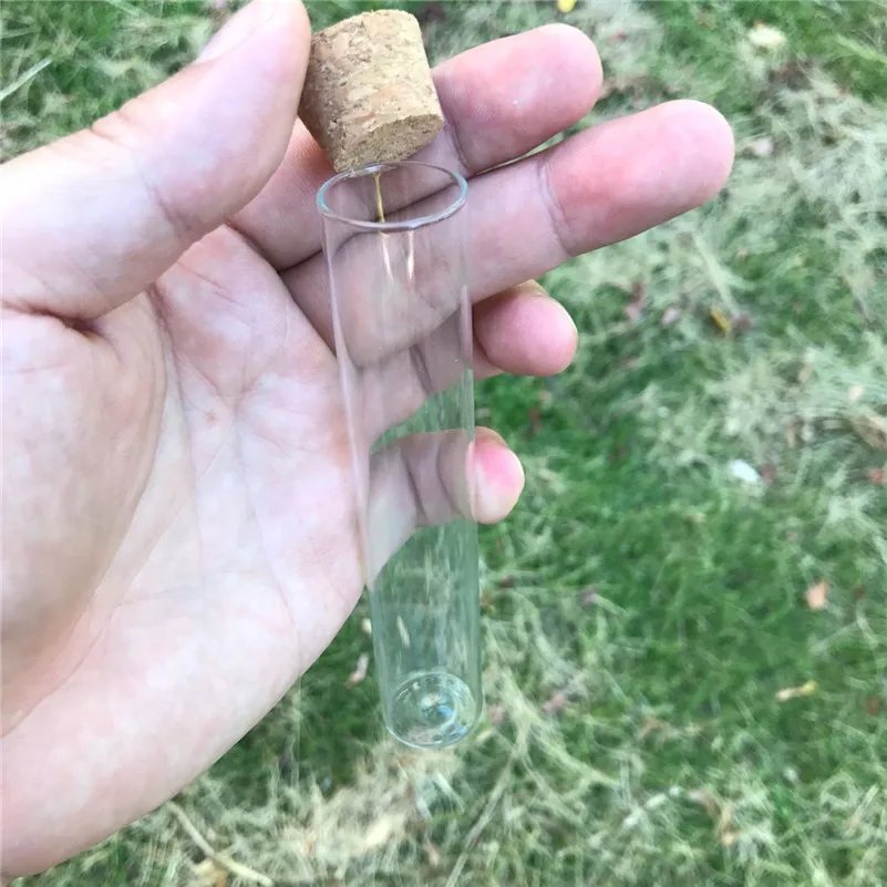 30ml Empty Glass Transparent Clear Bottles With Cork Stopper Vials Jars Storage Gift Wedding Bottles Jars 50pcs/lot