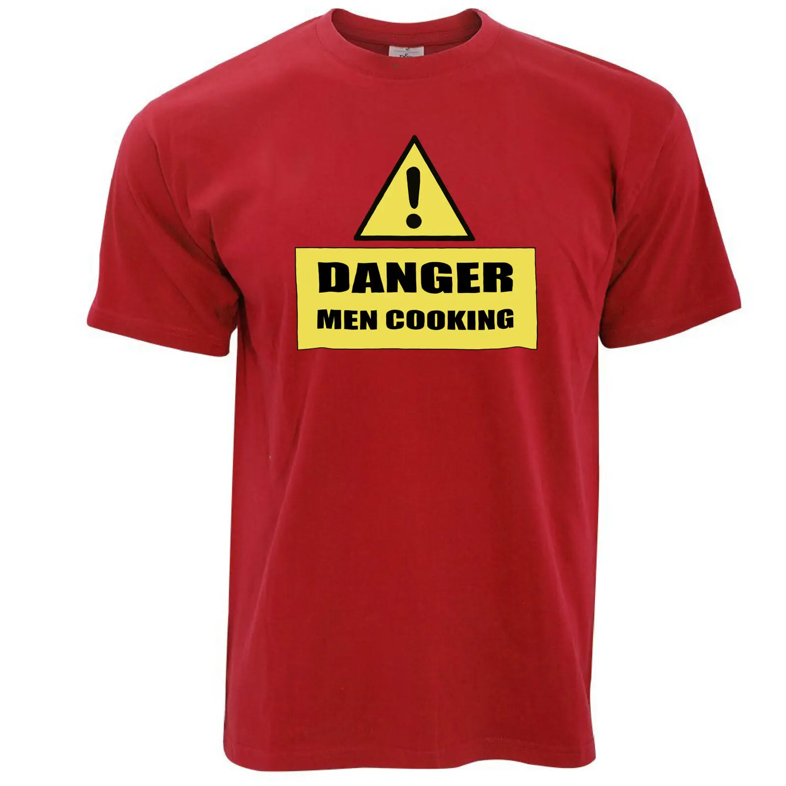 

Novelty Barbecue T Shirt Danger! Men Cooking Sign BBQ Chef Cooking Warning