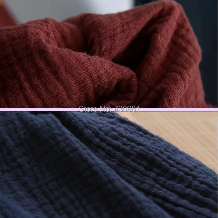

100cm*135cm soft cotton crincle wrinkle material for scarf dress double layer linen cotton crepe fabric