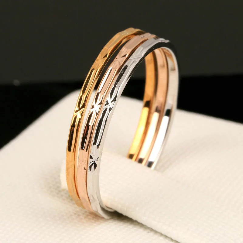 simple fashion three color whiteyellow rose gold color men women wedding ring set - Simple Wedding Ring Sets simple fashion three color whiteyellow rose gold color men women wedding ring set - Simple Wedding Ring Sets