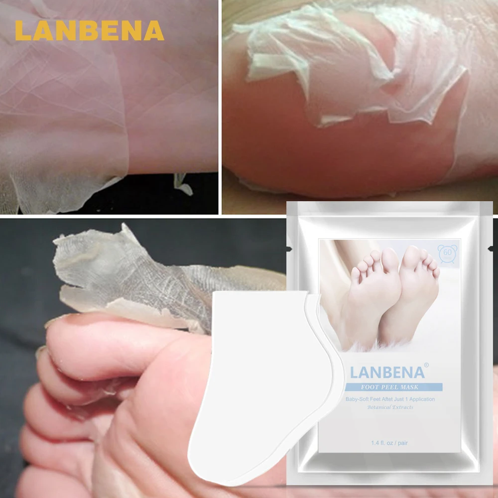 

LANBENA Foot Peel Mask Only Need One Pair Remove Dead Skin Thoroughly in 2-7 Days Foot Mask Peeling Cuticles Heel Foot Mask