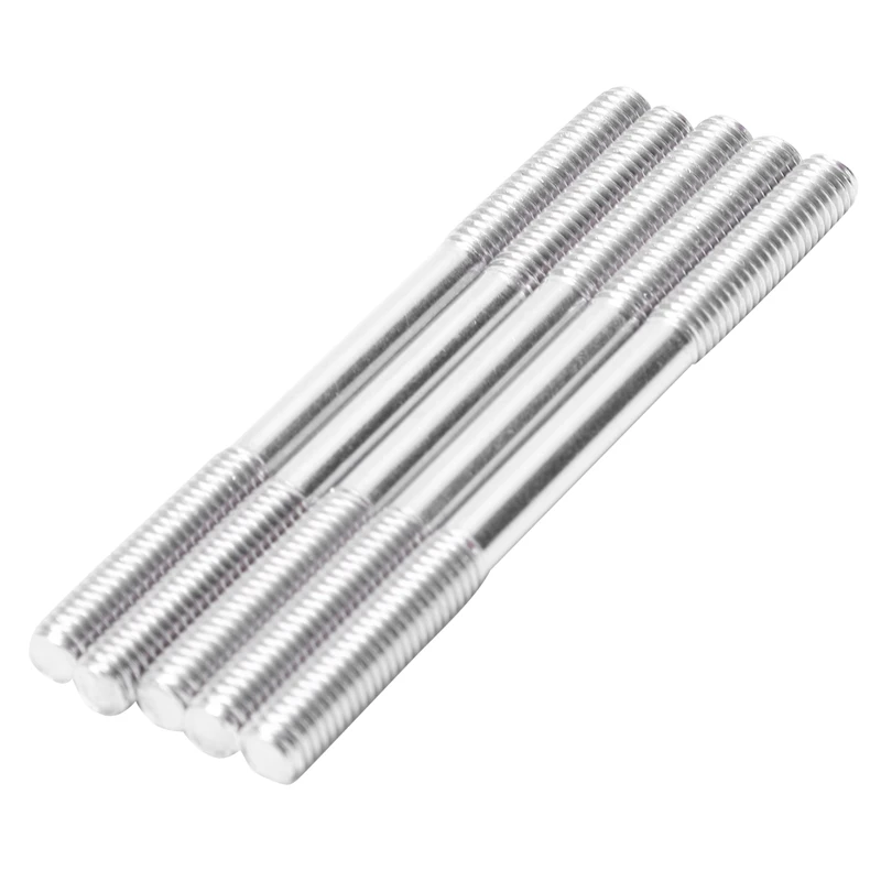

5Pcs M6x80mm 304 Stainless Steel Double End Threaded Stud Screw Bolt