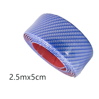 Машина для укладки карбонового волокна Молдинги полосы декоративный бампер полоски клей порога защита Накладка для Suzuki Swift SX4 - Цвет: blue 2.5mx5cm