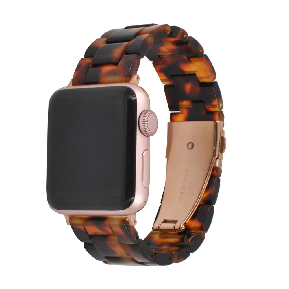 Ремешок из смолы для Apple Watch, 4 ремешка, 44 мм, 40 мм, 38 мм, 42 мм, браслет для iWatch, серия 5, 4, 3, 2, 1, аксессуары для часов, ремешок для часов