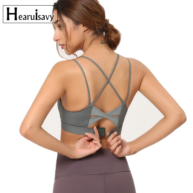 

Shockproof Back Closure Yoga Bra Top For Women Fitness Gym High Impact Sport Bra Plus Size High Impact Adjustable Running Bra