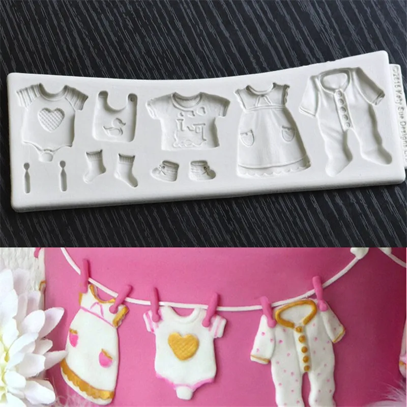 2017 поп 3D детская одежда силиконовая форма для душа кухонные формы пирожного