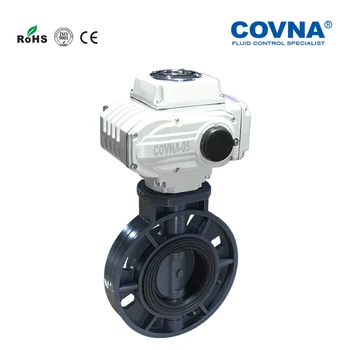 

2 inch PVC Electric Butterfly Valve On Off Type DN50 Plastic Motorized Butterfly Valve for Water Usage EPDM Sealing