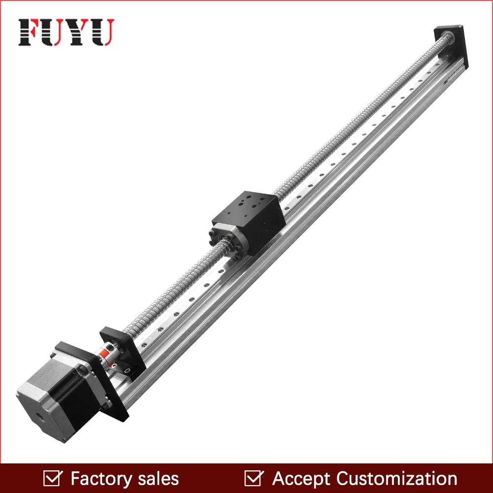 Free Shipping 600mm stroke Cnc Linear Guide Rail Kit Motorized Stepper