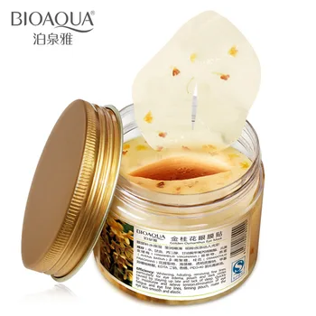 

BIOAQUA 80pcs/bottle Gold Osmanthus Eye Mask Collagen Gel Whey Protein Sleep Patches Remove Dark Circle Mousturizing Eye Mask
