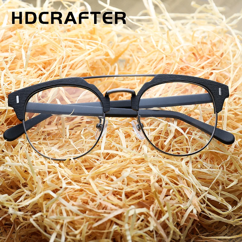 HDCRAFTER ретро круглые оправы для очков деревянные мужские и женские оптические