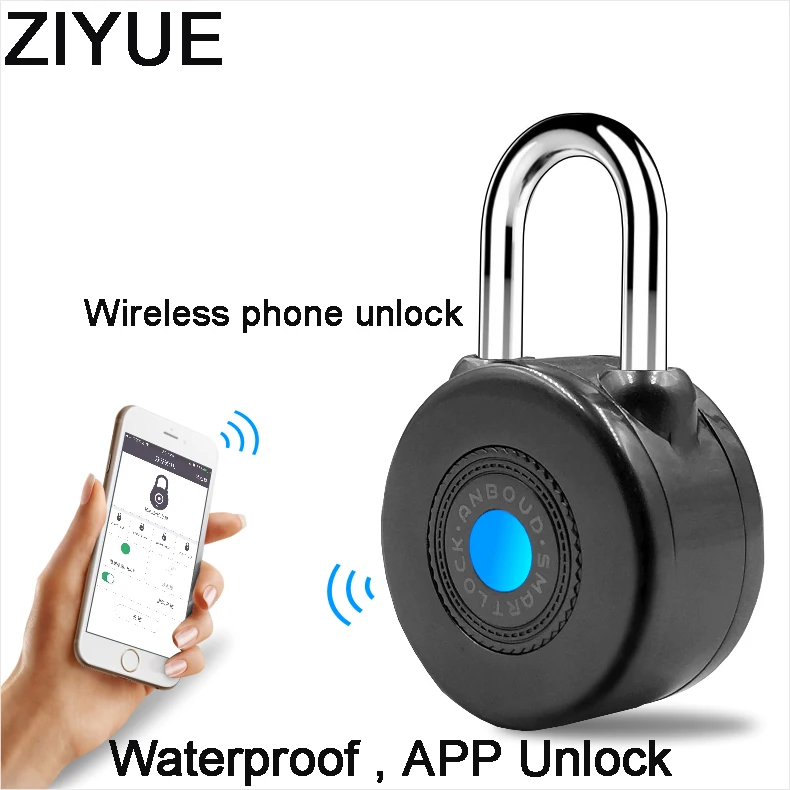 

Free Shipping Waterproof Keyless Smart Electronic Wireless Blue tooth Door Lock for Bike Motorycle Door APP Phone Control
