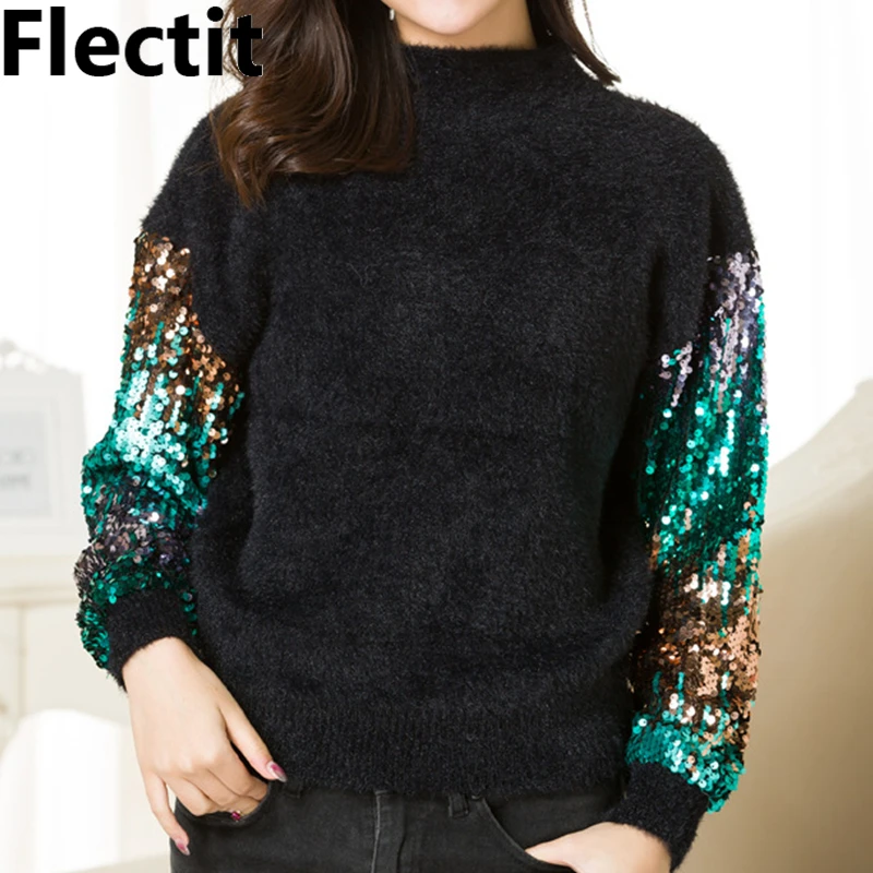 sequin knit jumper