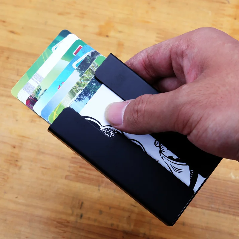 

New Brand Bank Credit Card Men Package Card Holder Box High Quality Metal Business Card Holder Organizador Hot Sale 6 Colors