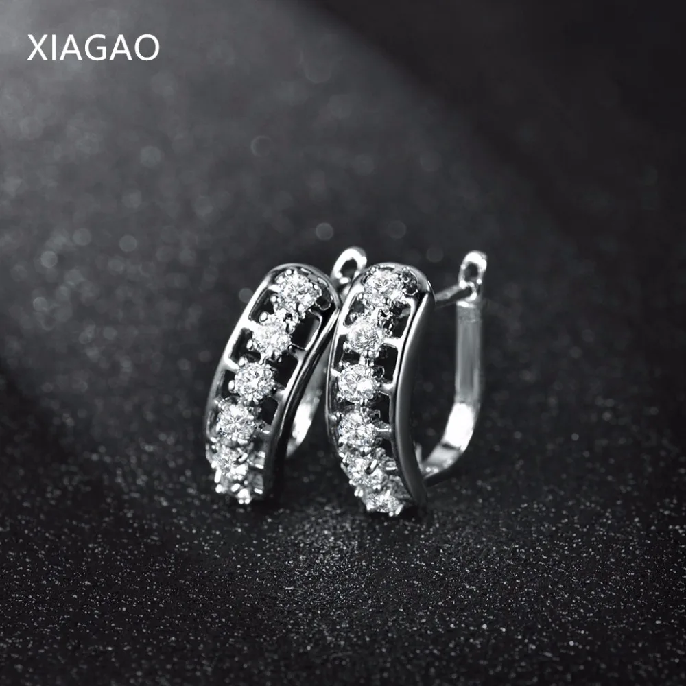 XIAGAO Brinco серебряные/золотистые серьги-кольца для женщин женские прозрачные