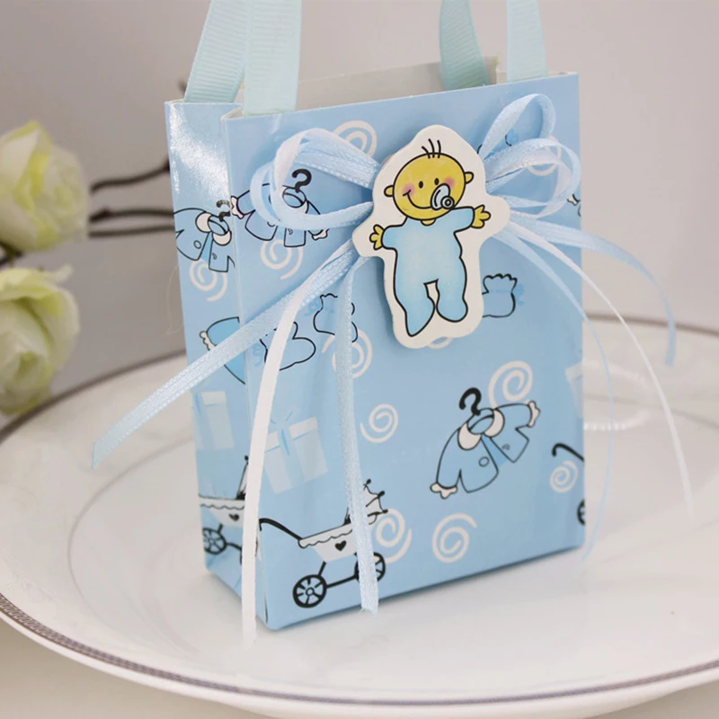 

12PCS Luxury Baby Boy Girl Shower Favour Favor Sweet Cake Gift Candy Boxes Decor