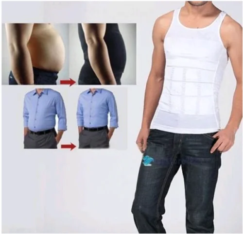 Men-039-s-Body-Shaper-Vest-Underwear-Shirt-Firm-Tummy-Belly-Buster-Control-Slimming