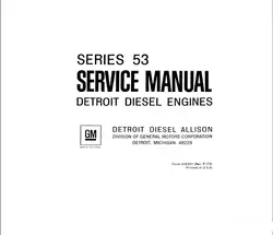 Detroit Diesel Engines Series 53 руководство по техническому обслуживанию