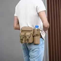 Мужская тактическая сумка на талию наружная нейлоновая Водонепроницаемая хип-пачка для бега кемпинга спортивные маленькие карманные