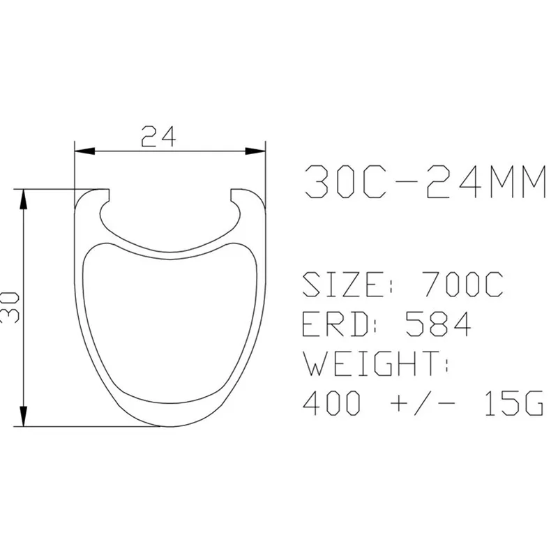700C углеродные велосипедные дорожные колеса 30x24 мм clinhcer powerway R36 Staight pull 18/21