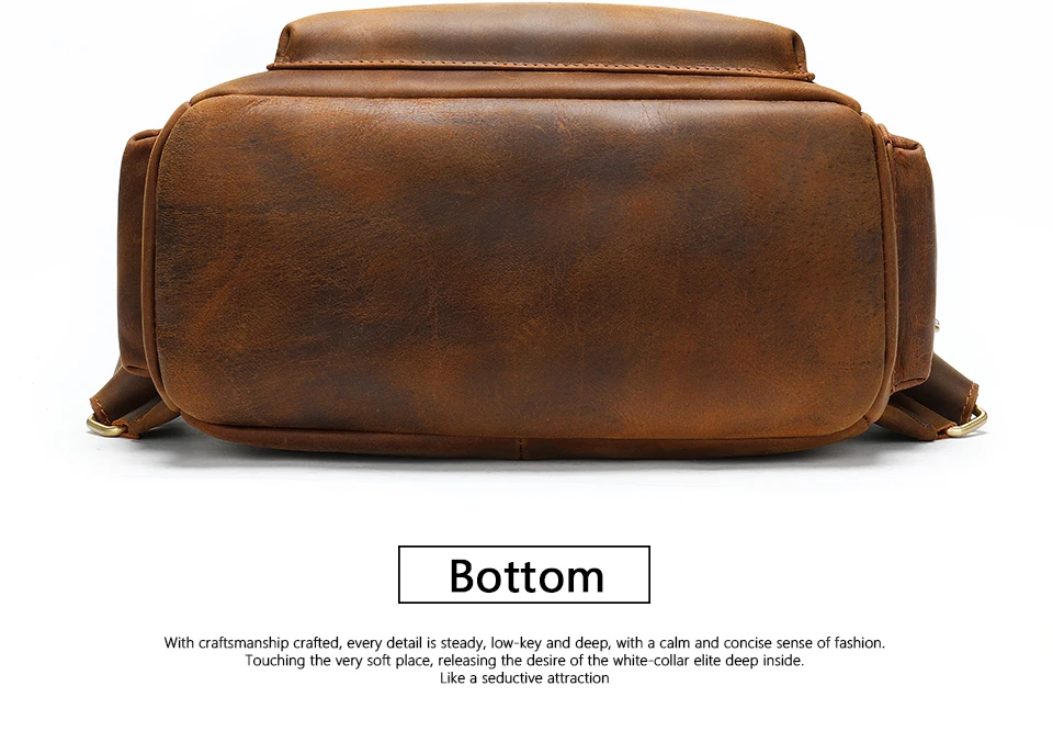 11 Crazy Horse Leather Backpack Men Backpacks Casual Daypacks Leather Laptop Bag 14 inch Men's Travel Shoulder Bags Male Bag