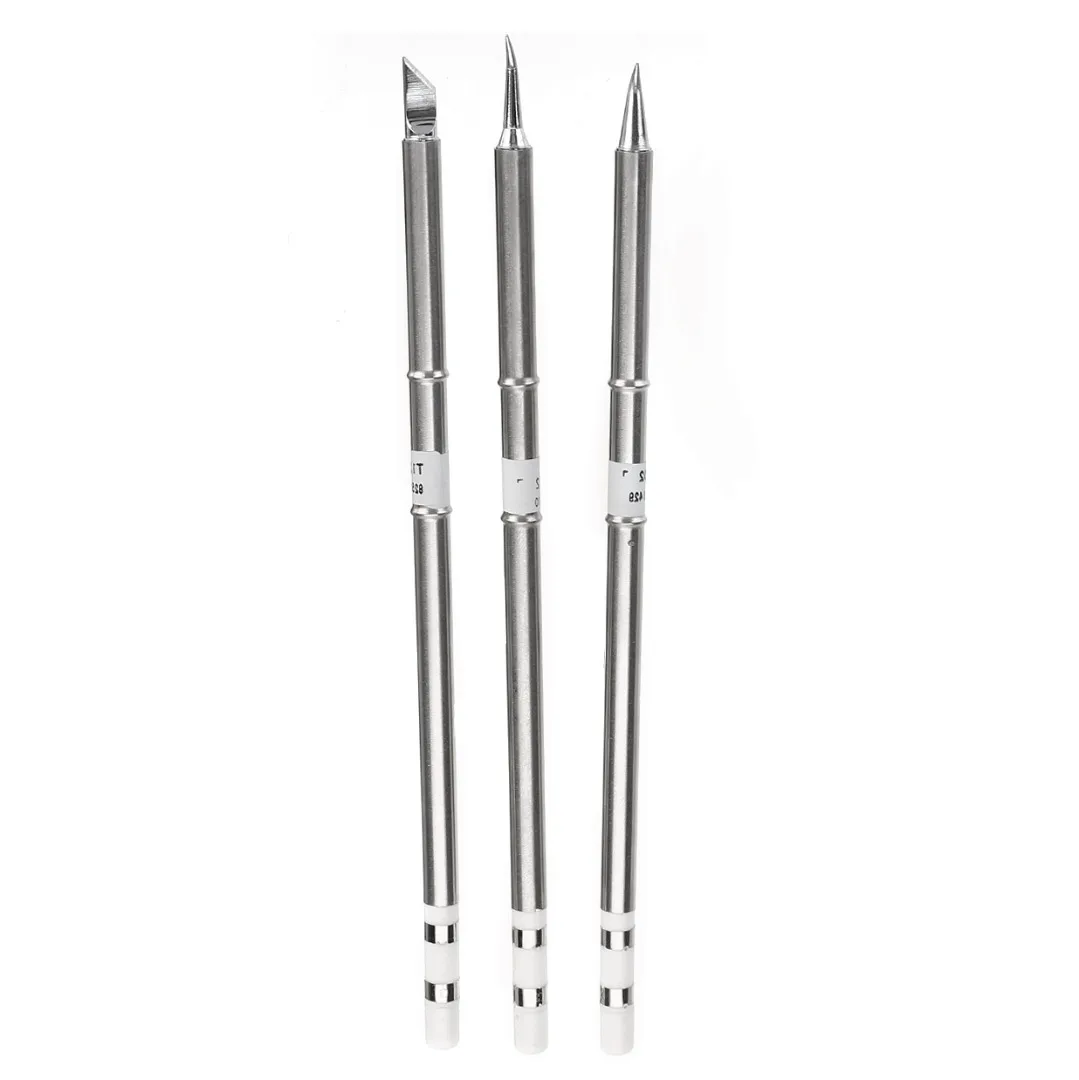 Silver 155mm Length Soldering Iron Tips Solder Station Tip T12-KR / T12-JI02 / T12-J02 For HAKKO